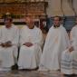 DSC_0023 (l to r) Xaghra Archpriest, Mgr Carmelo Hili, Xaghra Vicar and Seminarian Daniel