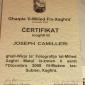 E3 Joe Camilleri's certificate