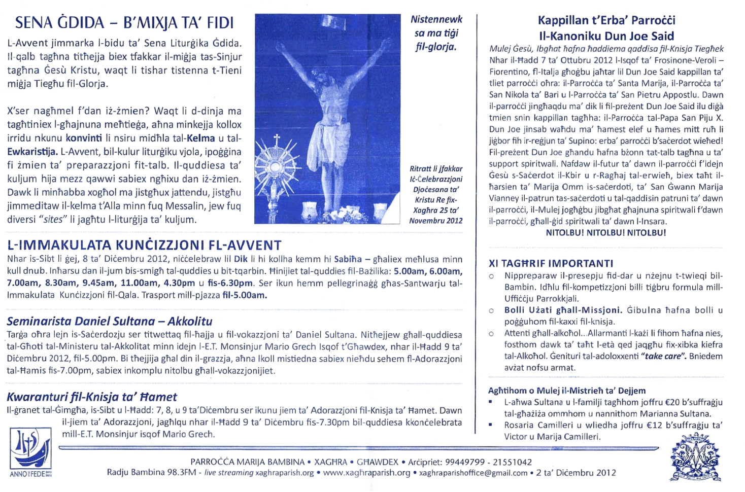 Il-Bullettin tal-Hadd – December 2